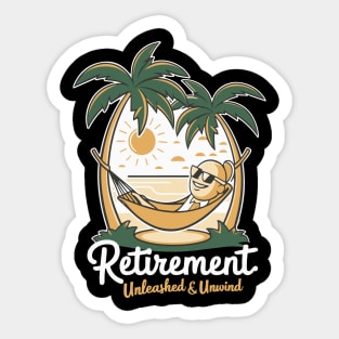 Retirement Serenity Design - Coastal Sunset Relaxation Sticker